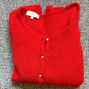 Sezane Gaspard cardigan in red